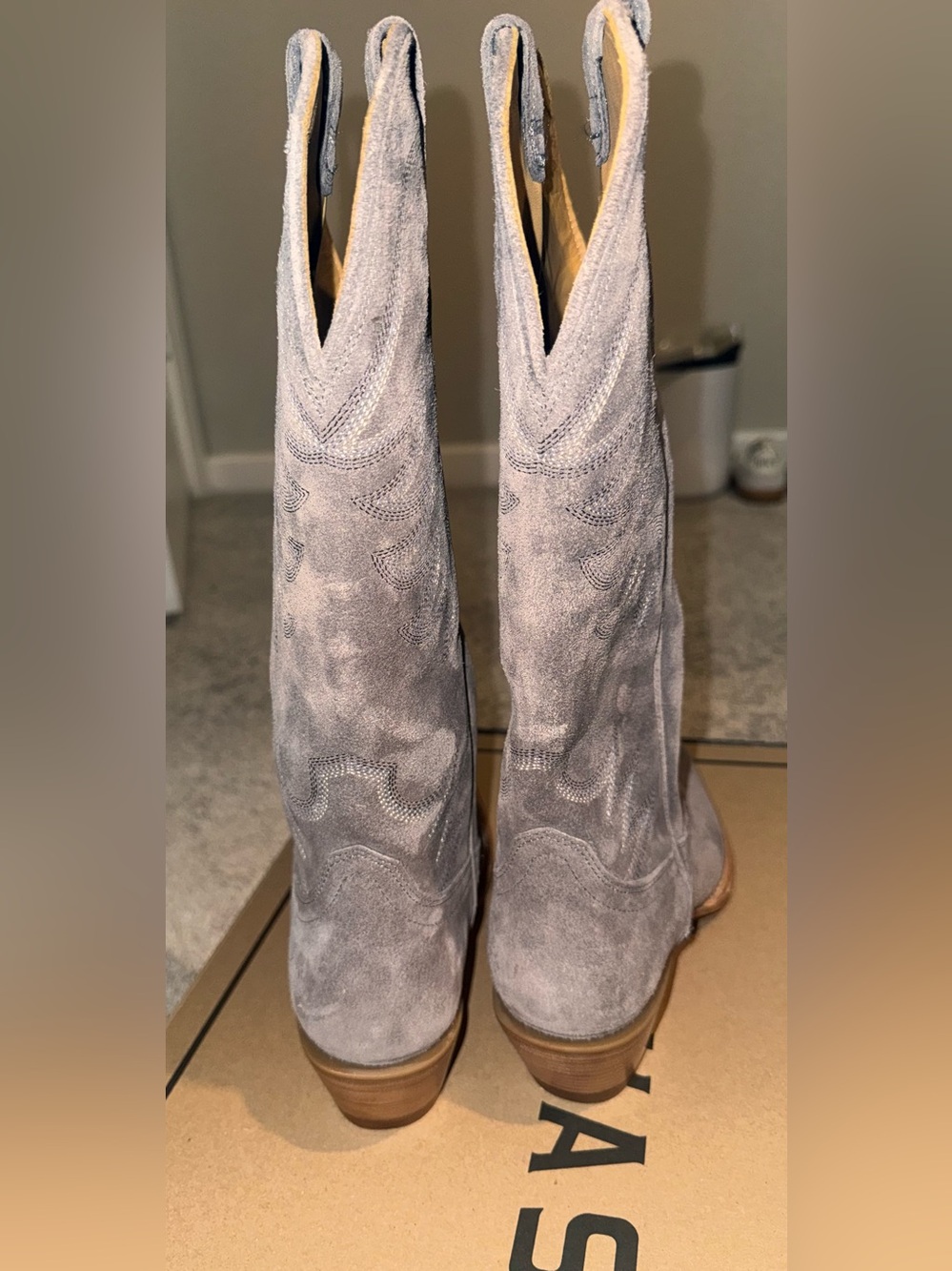 *NEW* Tecovas “The Annie” Charcoal Suede 7.5 - Picture 6 of 12